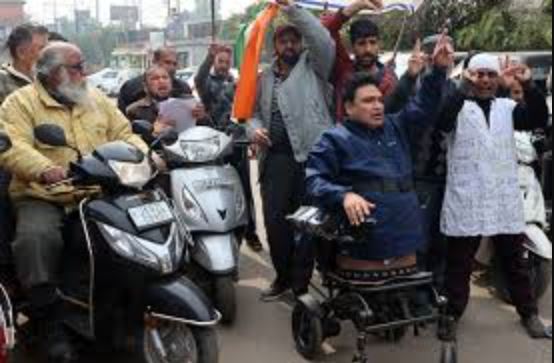 Disabled community in Jammu protests for dignity, pension hike